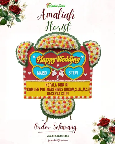 Karangan Papan Bunga Pernikahan di Cibungbulang